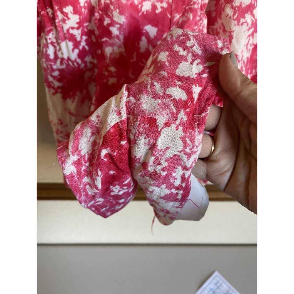 Sugarlips Coral Crush Everheart Romper XS Pink White V-Neck Short Sleeve MSRP $8 - Picture 8 of 11